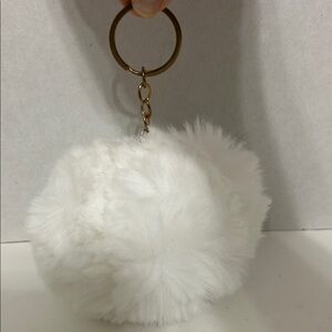 Fashion Jewelry White Fluffy Bag Charm